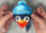 Example of how to glue the hat to the cootie catcher.