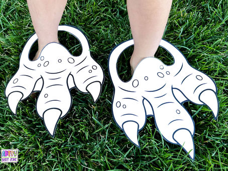 Make Paper Dino Feet: Fun Dinosaur Craft Kids Can Wear