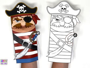 Pirate Paper Bag Puppet With Free Printable Template