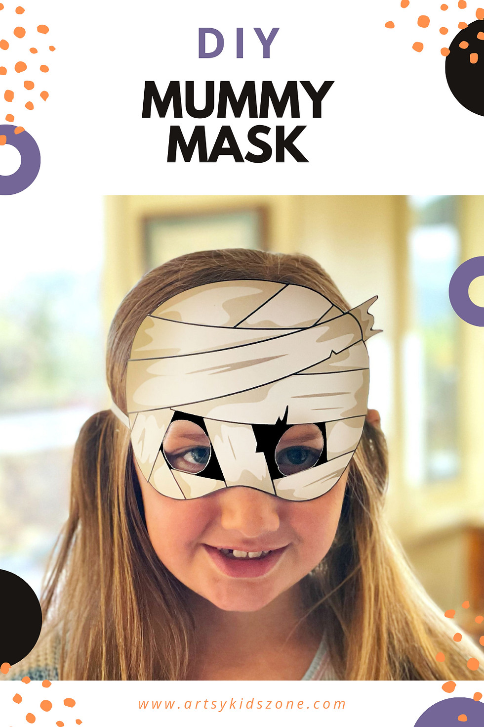 Girl wearing Mummy Mask.