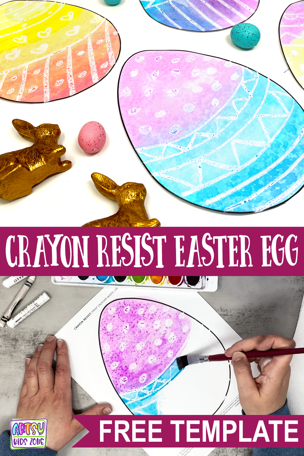Easter Egg Crayon Resist Art Projects For Kids