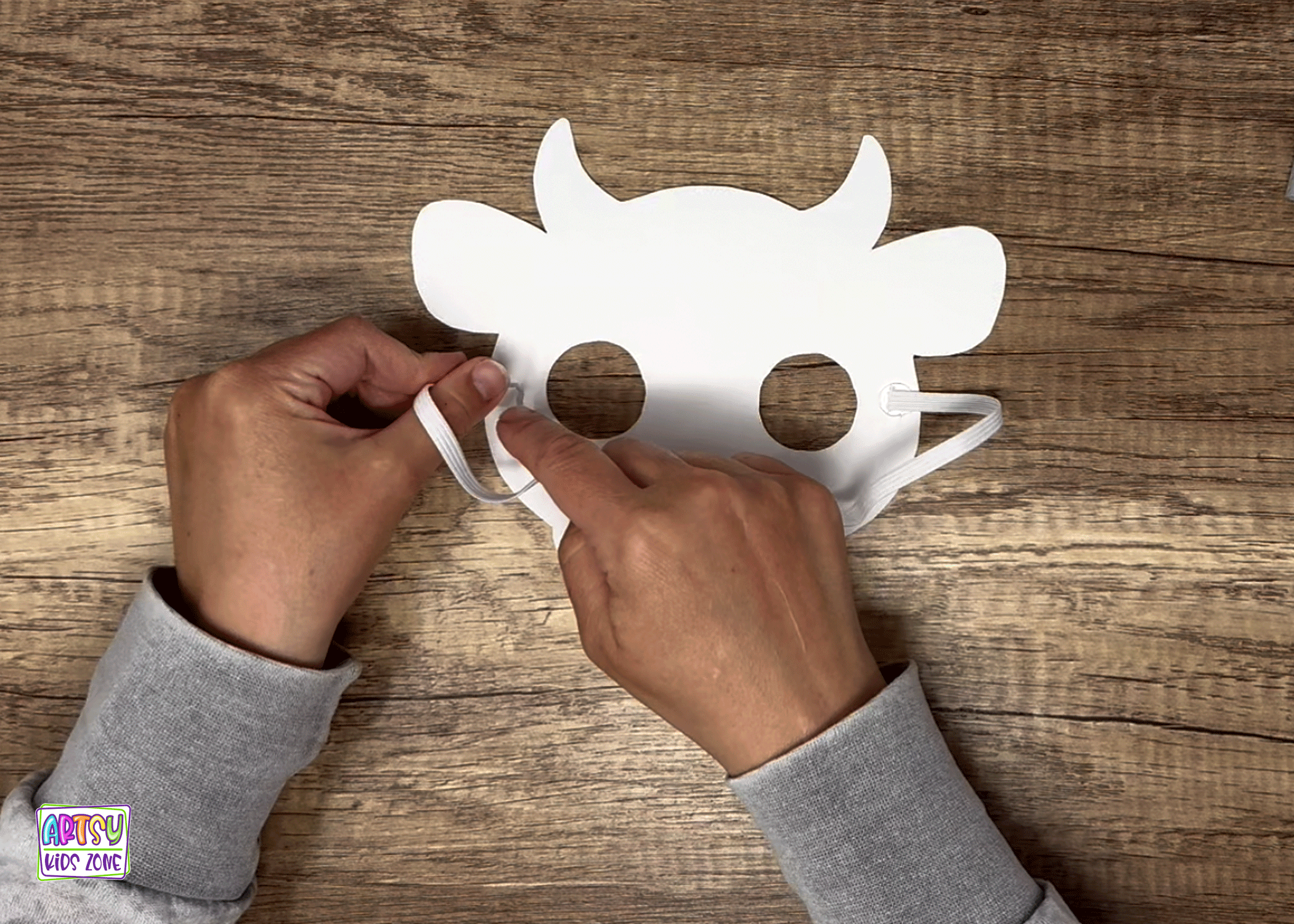 Printable Cow Mask Template