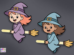 Printable Witch Popsicle Stick Craft – DIY Halloween Broomstick Activity for Kids