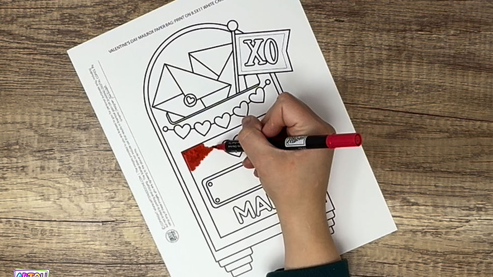 Coloring mailbox.