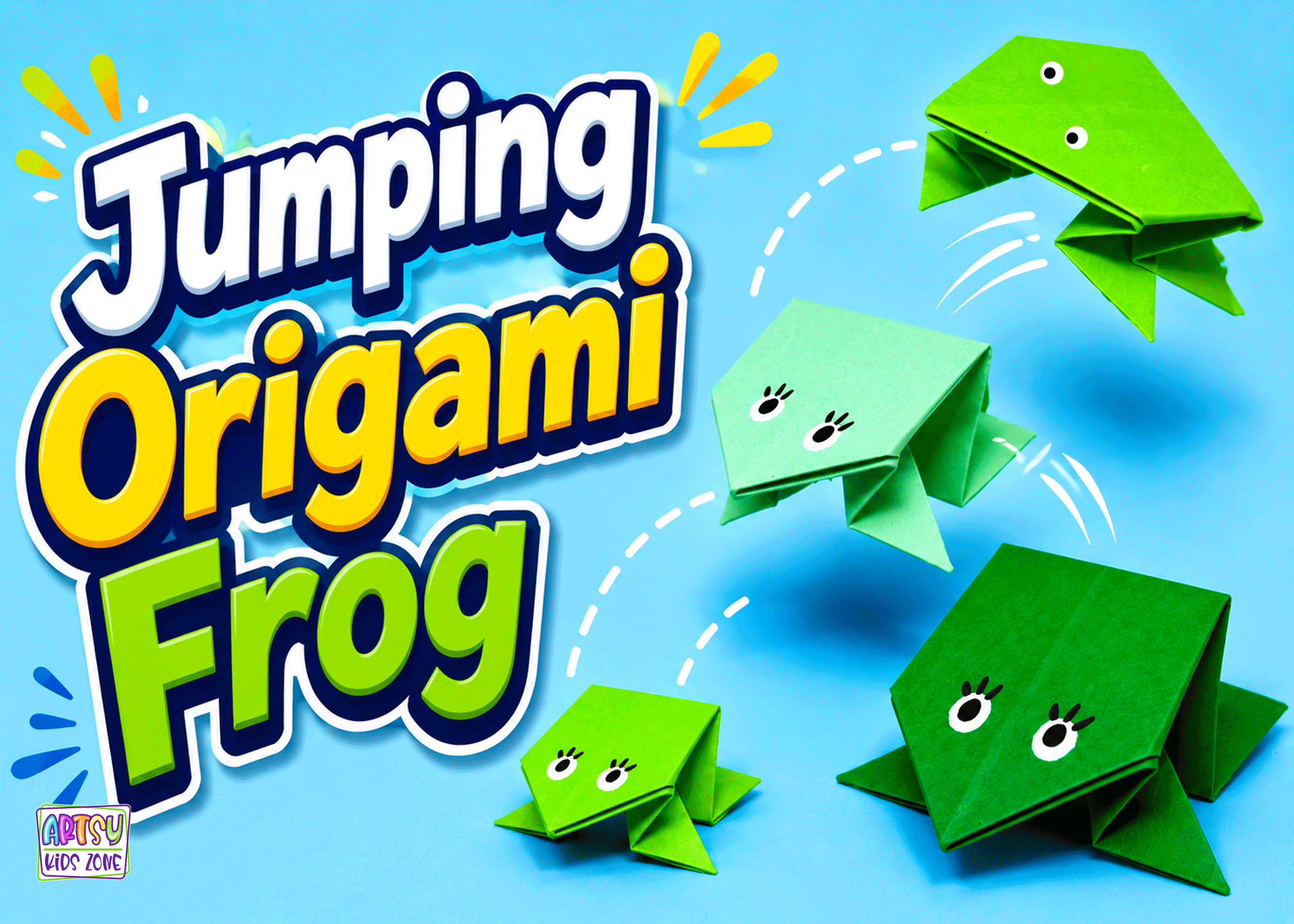 Jumping Origami Frog that actually jumps!