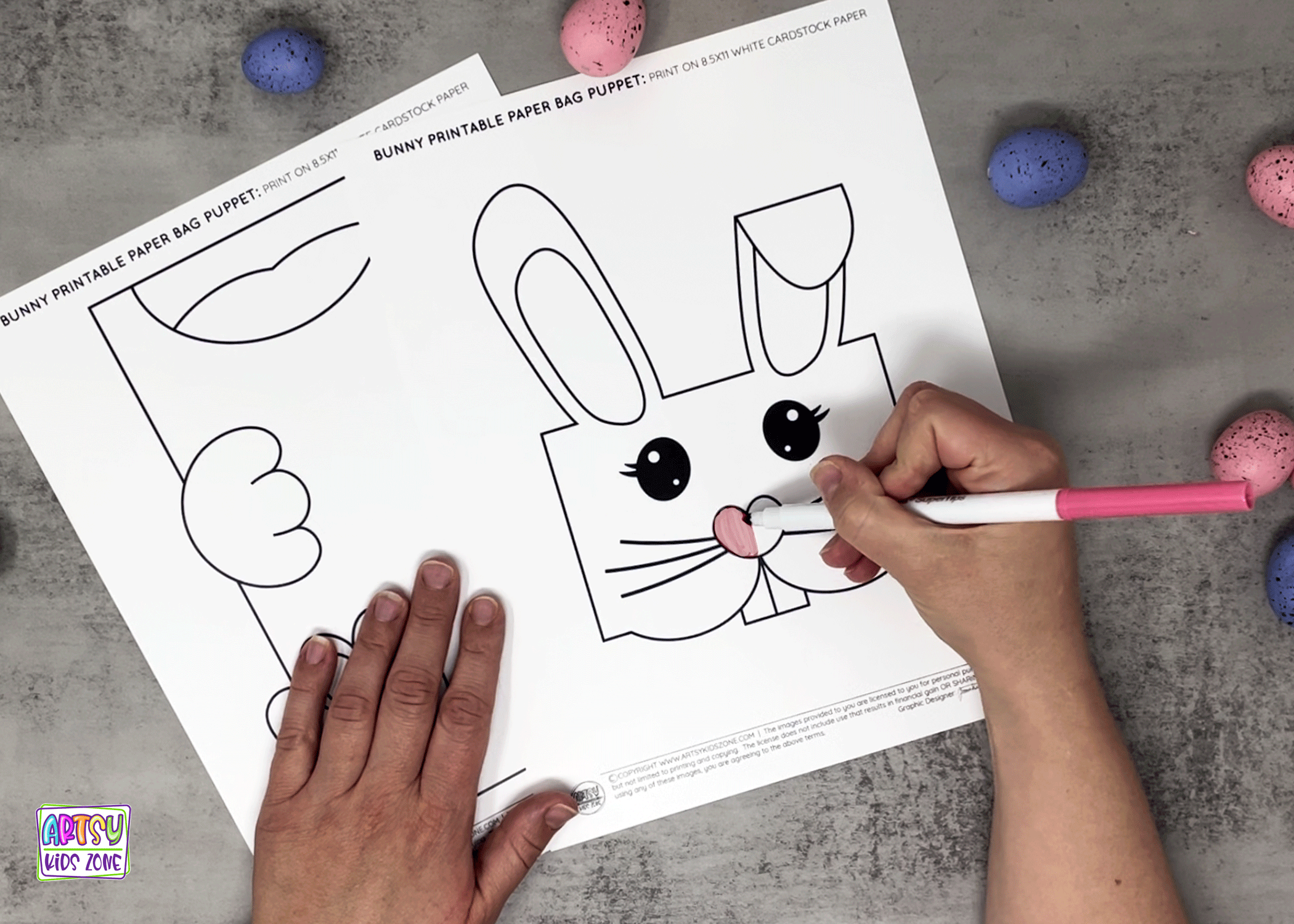 Printable Paper Bag Bunny Puppets - E42068 596e0cecd2d7463980e5092707b62a59~mv2