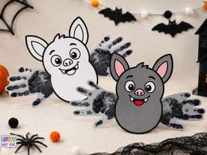 Handprint Bats made by kids.