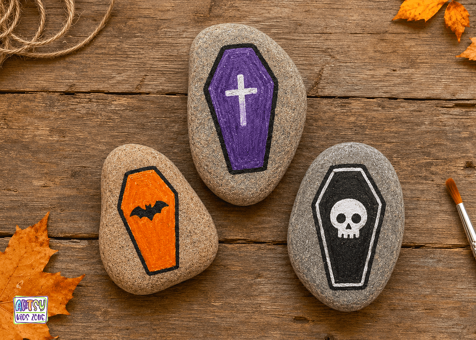 Coffin Painted Rocks.