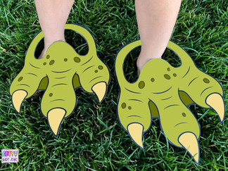 Paper Dino Feet for kids.