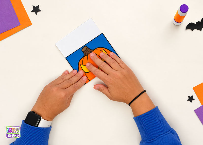 Folding surprise pumpkin craft.