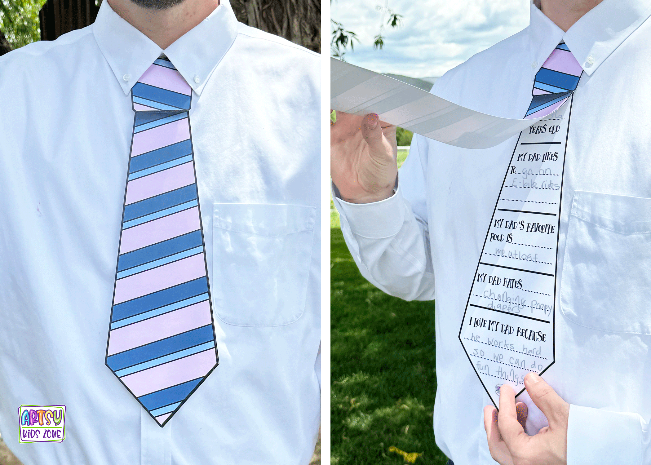 Father's Day Paper Tie Craft