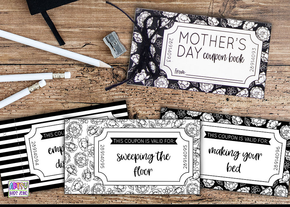 Mother's Day Coupon Book for teens & tweens.