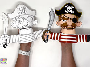 Pirate Paper Puppet Craft For Kids