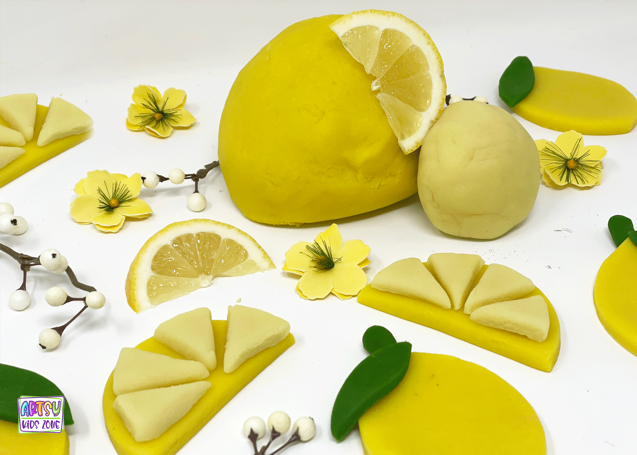 Lemon Scented Playdough recipe.