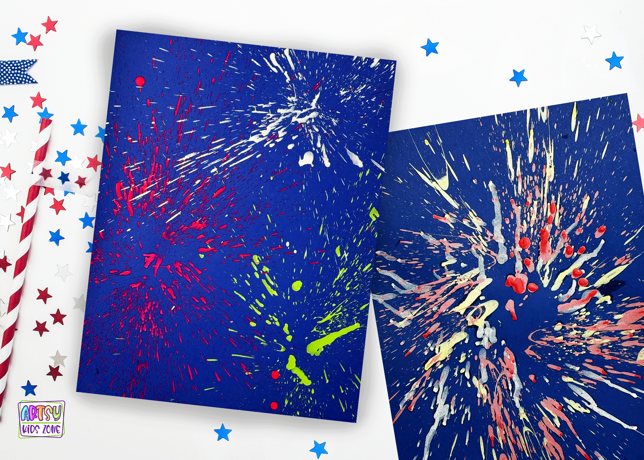 Metled Crayon Fireworks