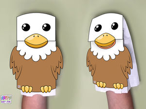 Bald Eagle Paper Bag Puppet Template