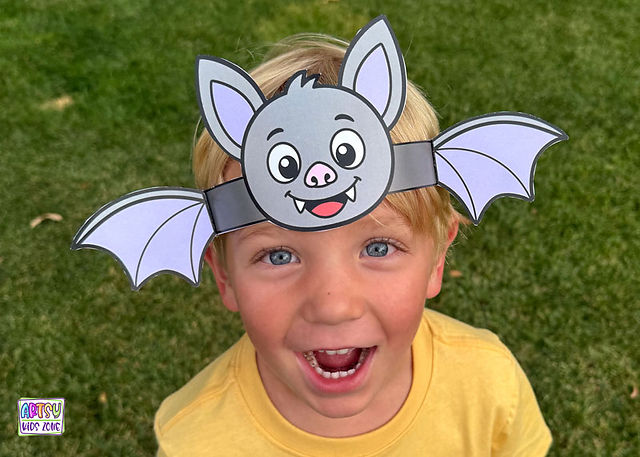 Bat Crown craft for kids.