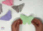 Completed Origami Butterflies.