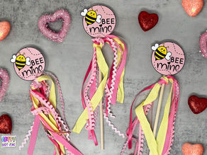 DIY Valentine Bee Wands