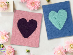 Heart Yarn Art Project For Kids