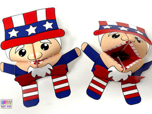 Uncle Sam Craft: Cootie Catcher