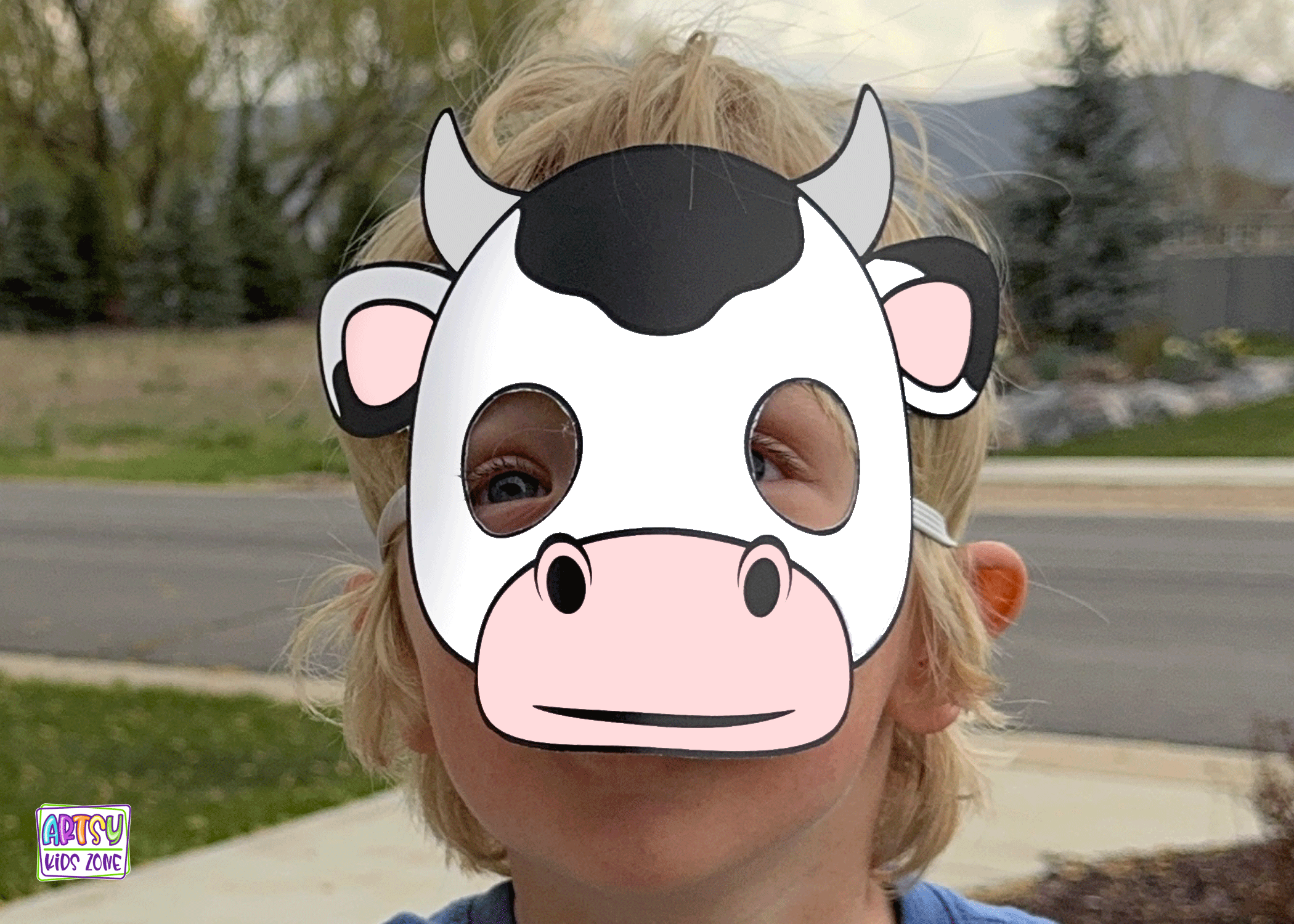 Printable Cow Mask
