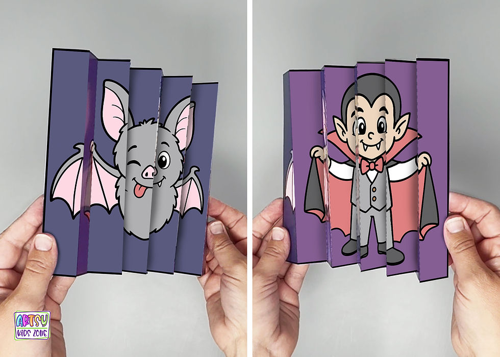 Vampire and bat agamograph.