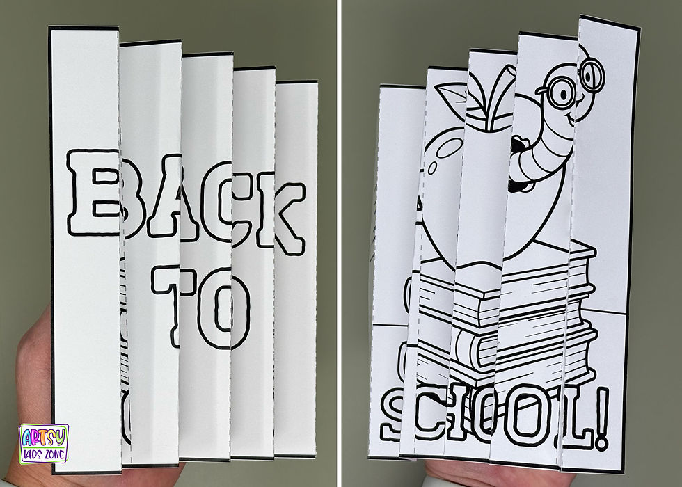 Back to School Agamograph Craft – Black & White Printable Optical Illusion