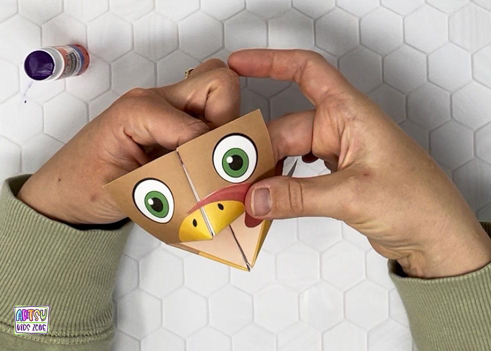 Free Turkey Cootie Catcher Template