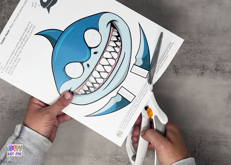 Printable Shark Mask Template Printable Shark Mask Template