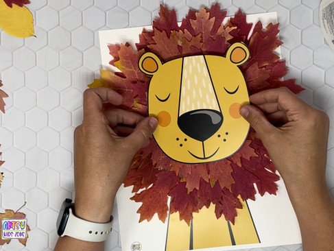Fall Leaves Lion