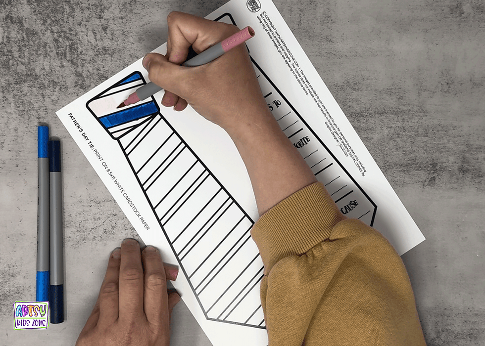 How to color the tie.