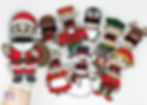 Set of 9 Christmas themed finger puppets.