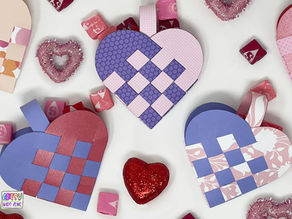 Woven Paper Heart Basket