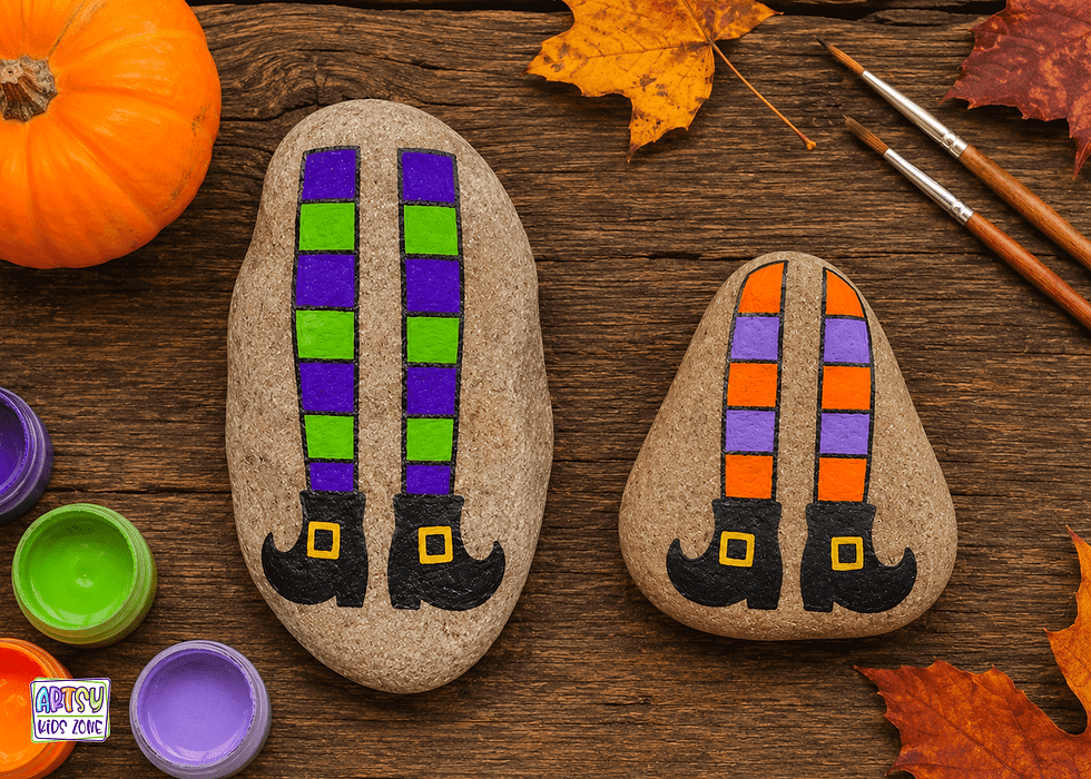 This is one of those Halloween rock ideas that always makes people smile.