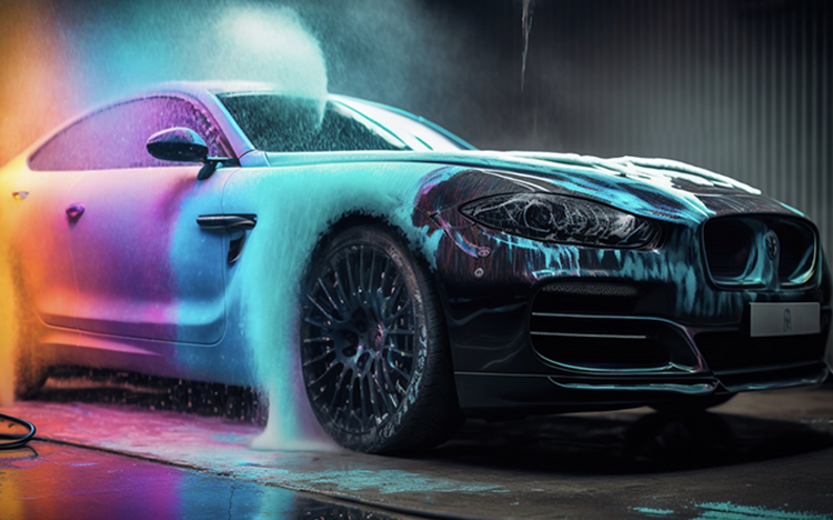 Car wash with products