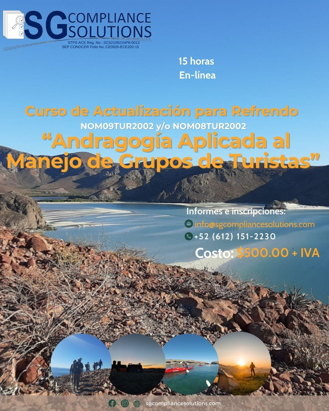 Curso Andragogía Aplicada al Manejo de Grupos de Turistas.