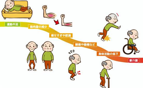 筋肉が落ちるとどうなる?