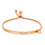 Thumbnail: Bologna rose gold | Stainless steel bracelet with engraving