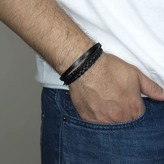 Miniaturbild: Liverpool schwarz | Lederarmband mit Gravur