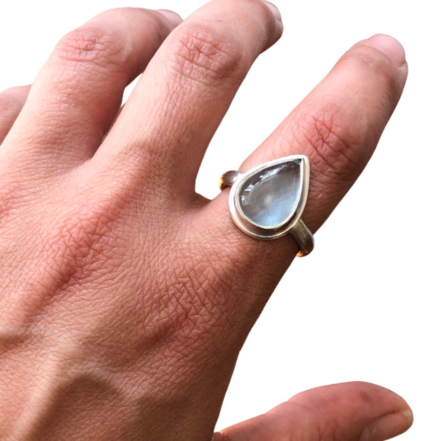 Thumbnail: Pear Shape Aquamarine Ring