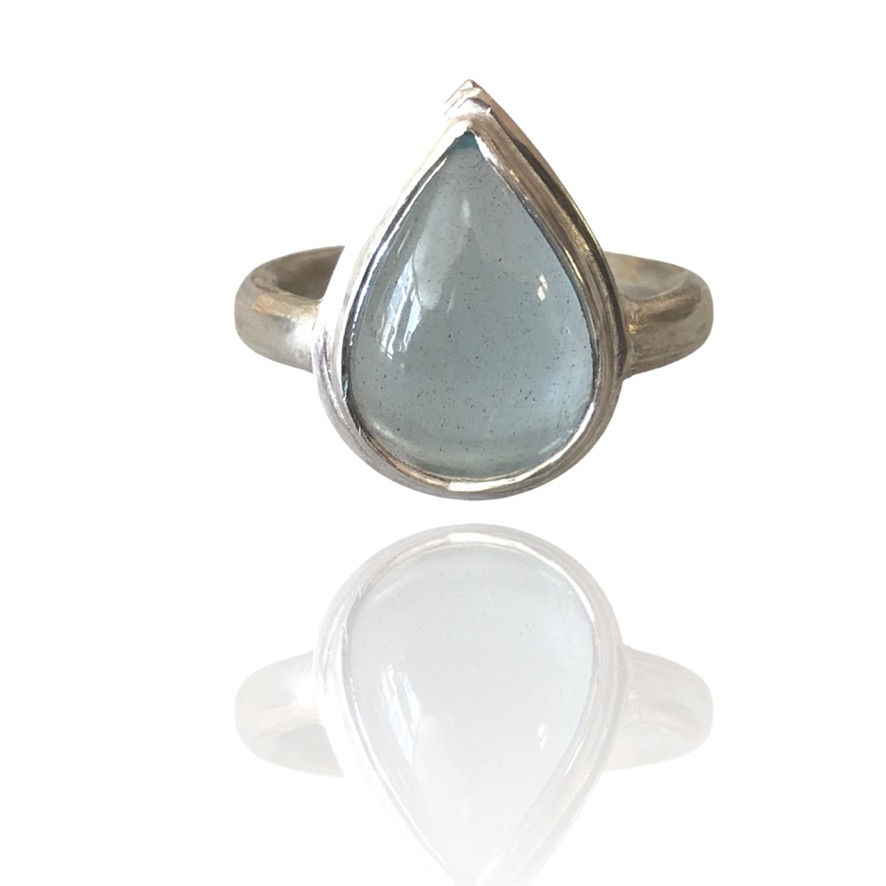 Thumbnail: Pear Shape Aquamarine Ring