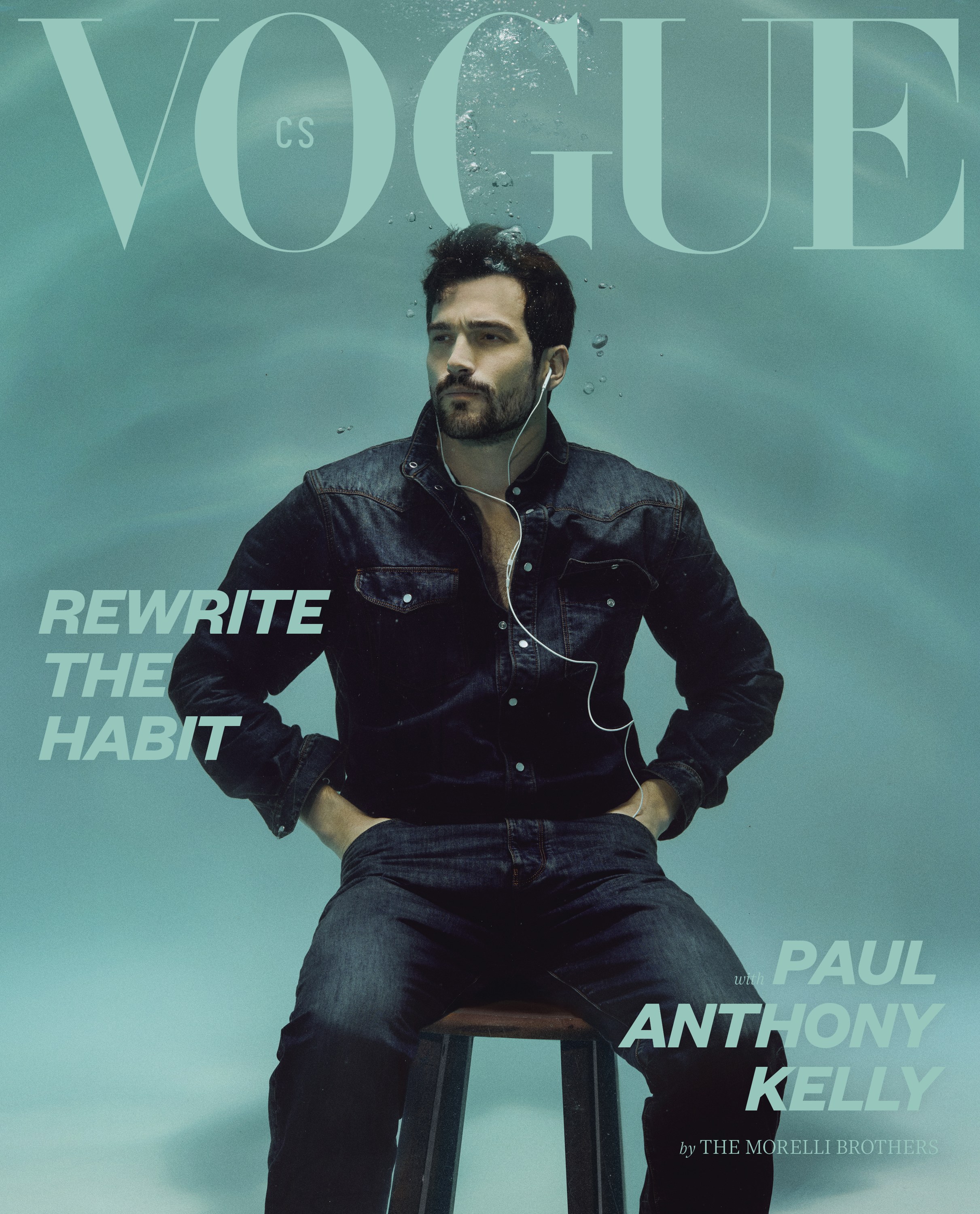 Paul Anthony Kelly on the cover of Vogue CS