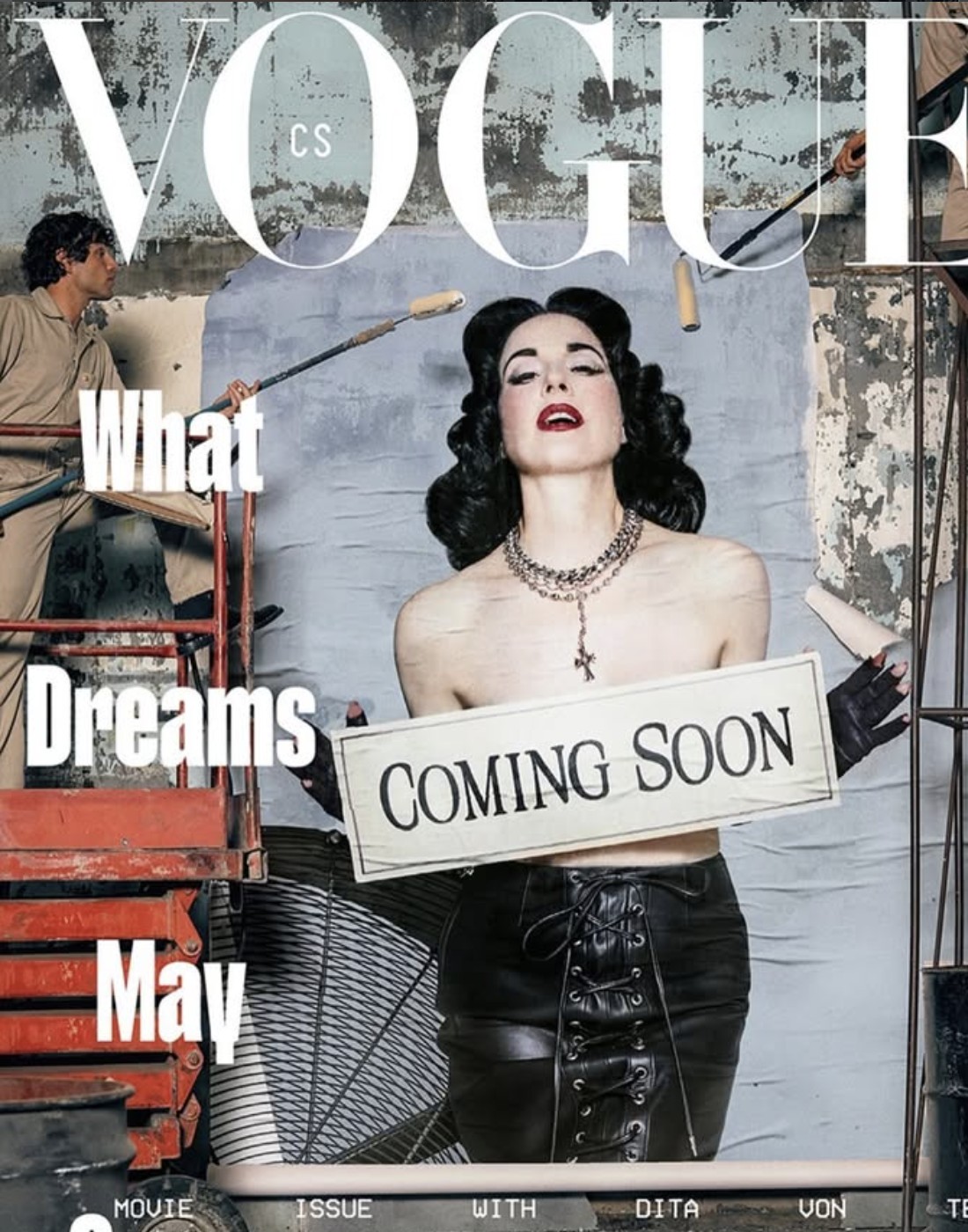 Dita Von Teese on the cover of Vogue CS