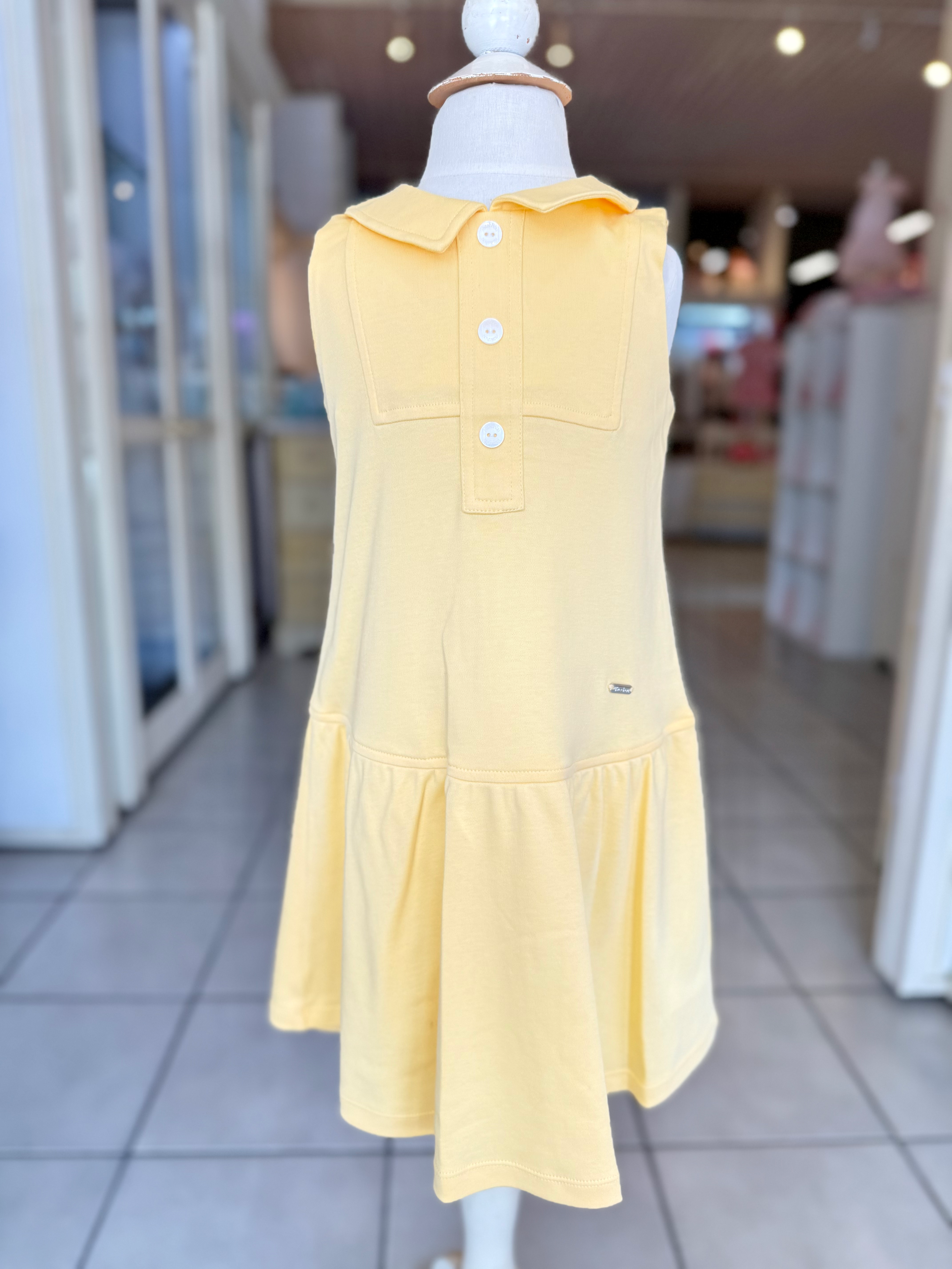 Yellow Polo Knit Dress