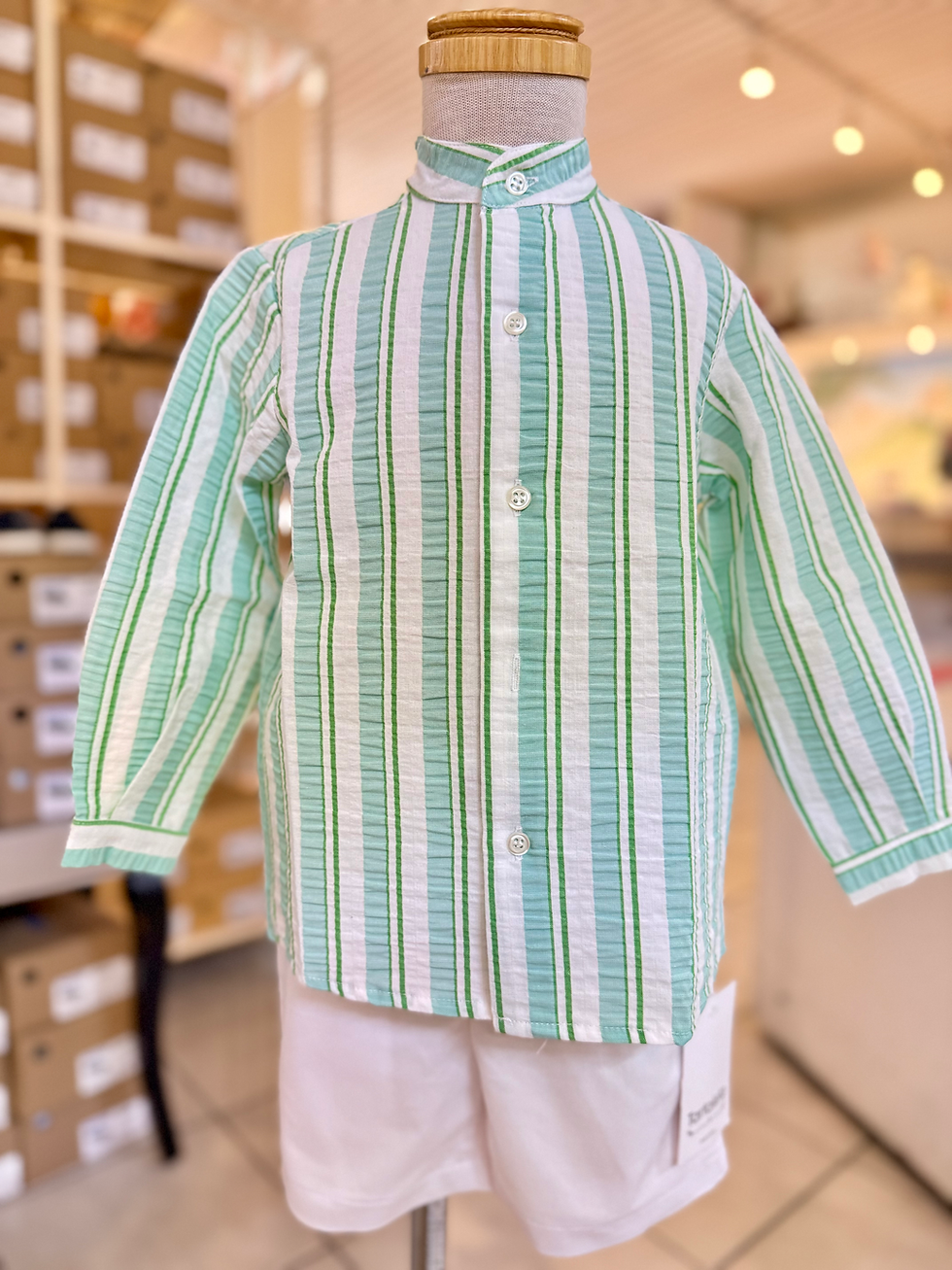 Turquoise & Green Shirt