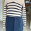 Thumbnail: Stripes Polo Sweater with Skirt