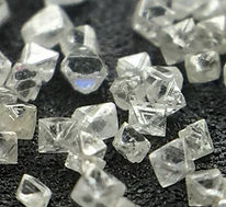 Loose uncut diamonds octahedral crystals