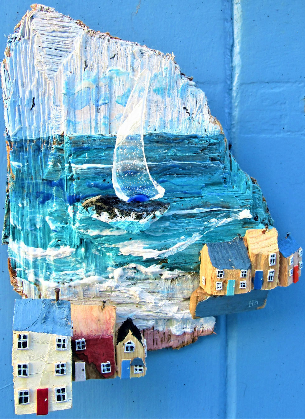 Thumbnail: Driftwood Coastal Houses with a Sail Boat