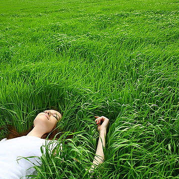 Girl Lying in Grass